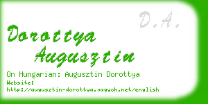 dorottya augusztin business card